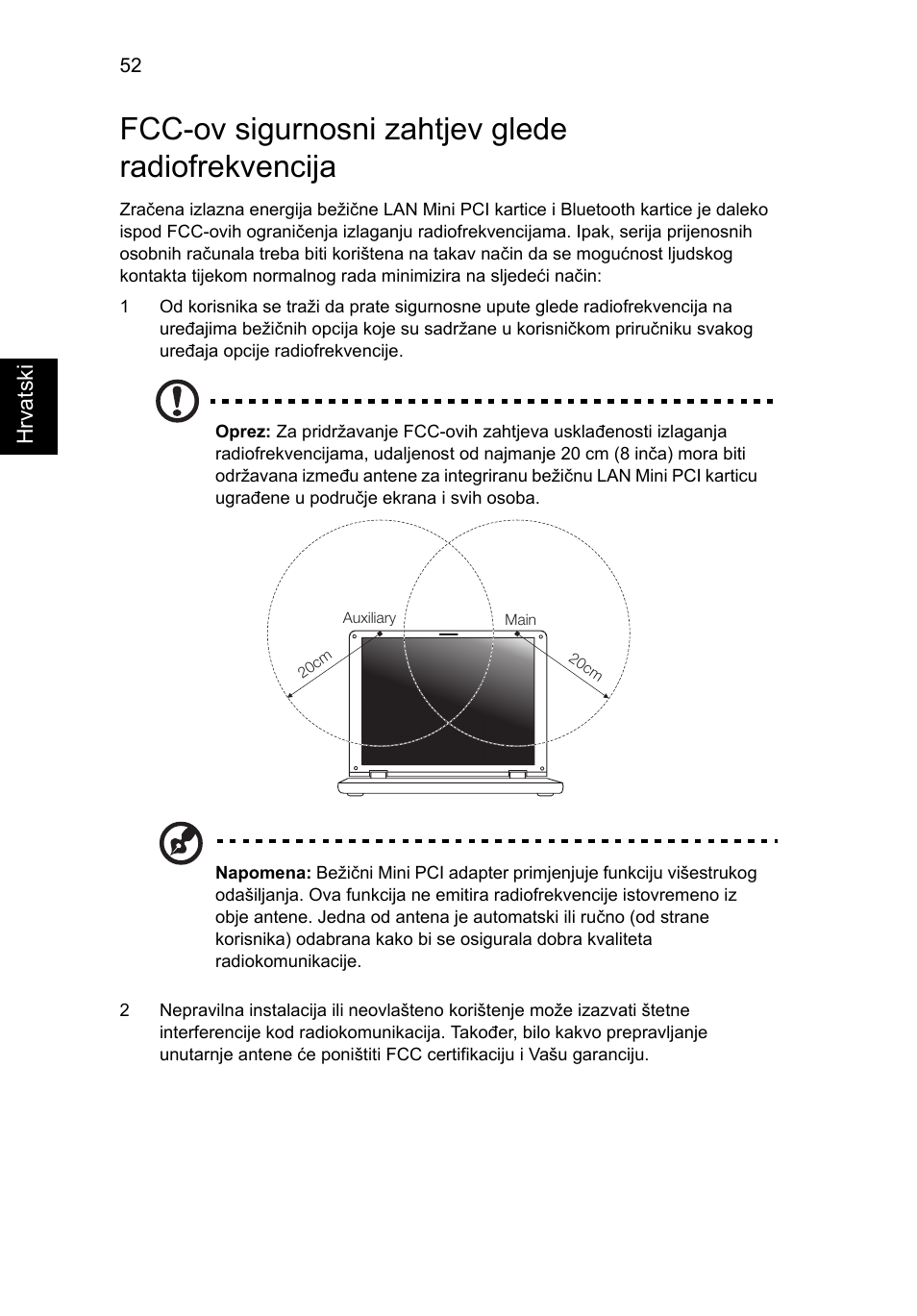 Fcc-ov sigurnosni zahtjev glede radiofrekvencija | Acer Aspire V5-131 User Manual | Page 1348 / 2228