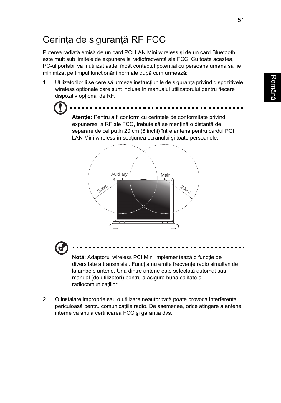 Cerinţa de siguranţă rf fcc | Acer Aspire V5-131 User Manual | Page 1421 / 2228