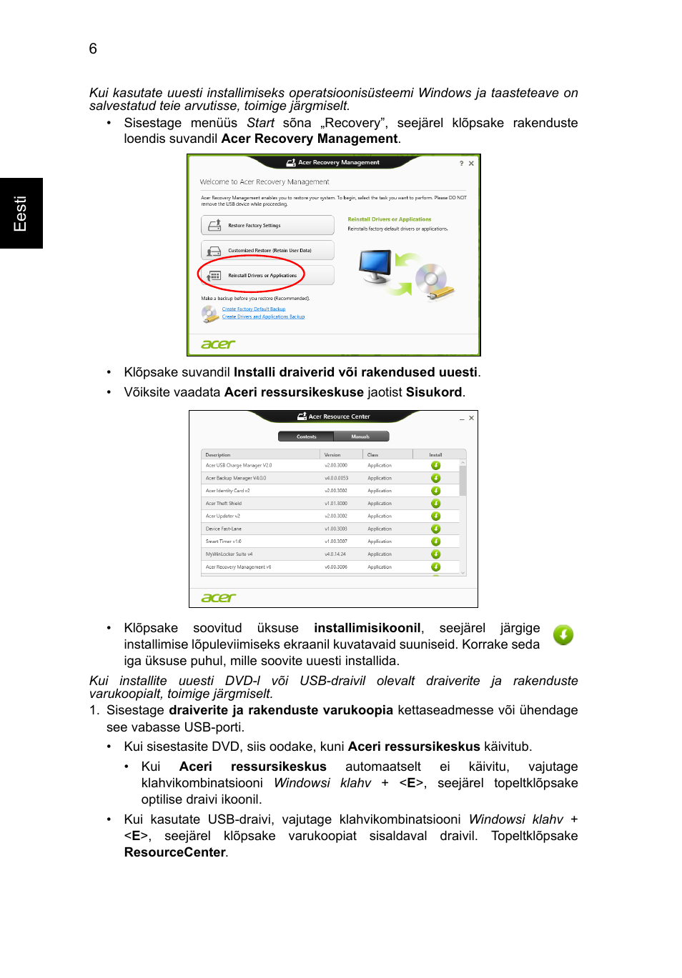 Eesti | Acer Aspire V5-131 User Manual | Page 1524 / 2228