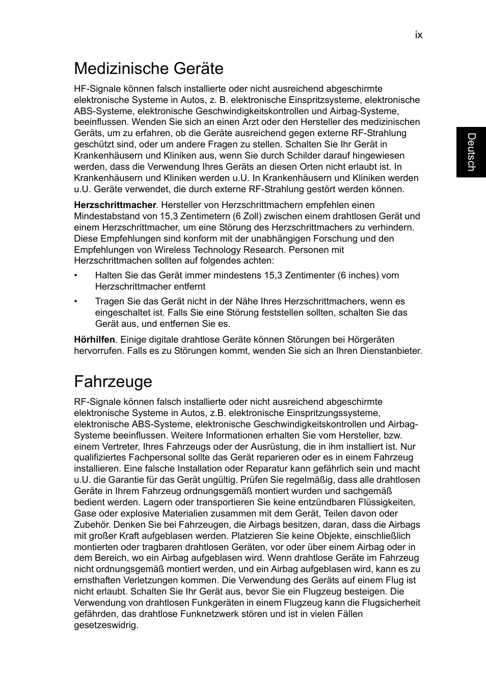 Medizinische geräte, Fahrzeuge | Acer Aspire V5-131 User Manual | Page 157 / 2228