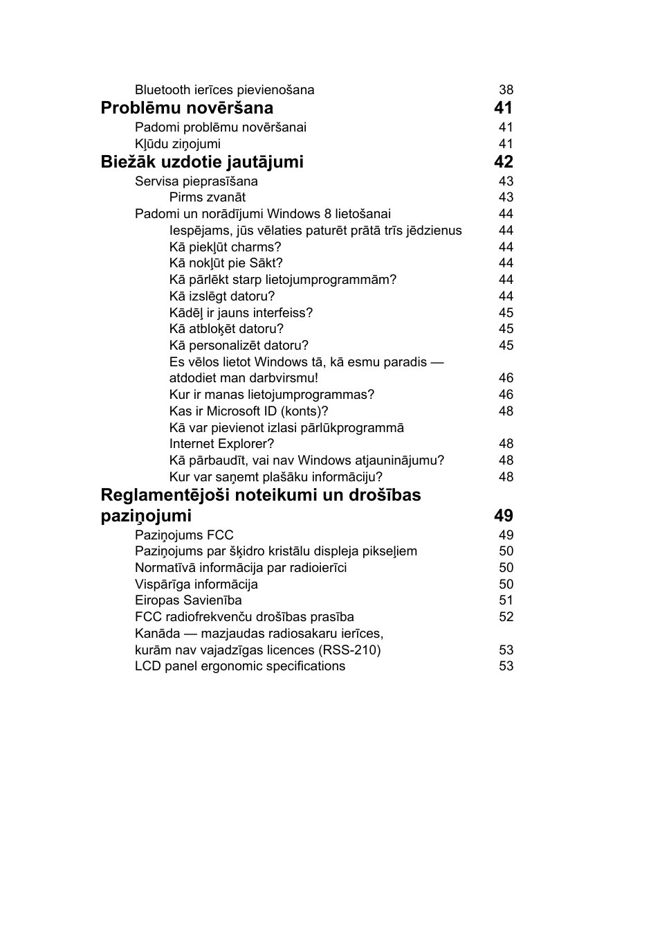 Problēmu novēršana 41, Biežāk uzdotie jautājumi 42 | Acer Aspire V5-131 User Manual | Page 1589 / 2228