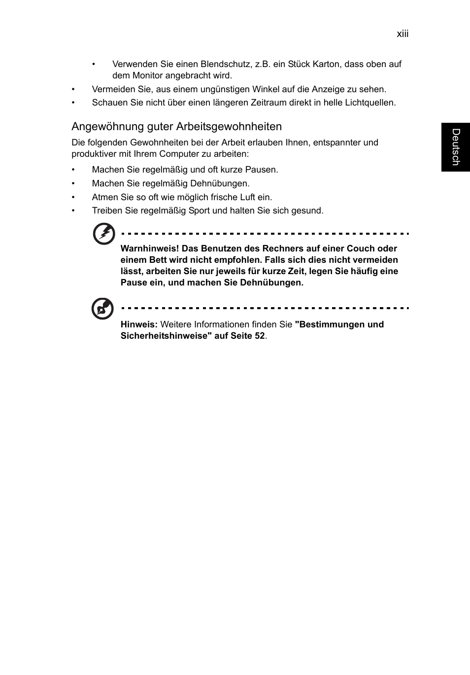 Angewöhnung guter arbeitsgewohnheiten | Acer Aspire V5-131 User Manual | Page 161 / 2228