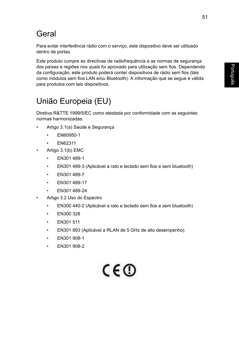 Geral, União europeia (eu) | Acer Aspire V5-131 User Manual | Page 453 / 2228