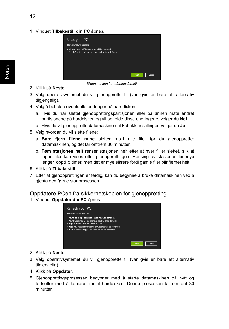 Norsk | Acer Aspire V5-131 User Manual | Page 562 / 2228