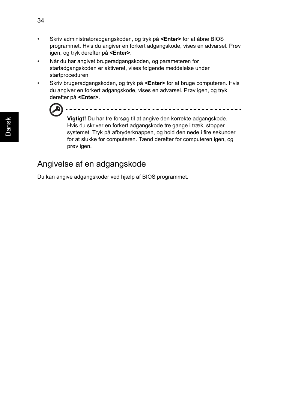 Angivelse af en adgangskode | Acer Aspire V5-131 User Manual | Page 656 / 2228