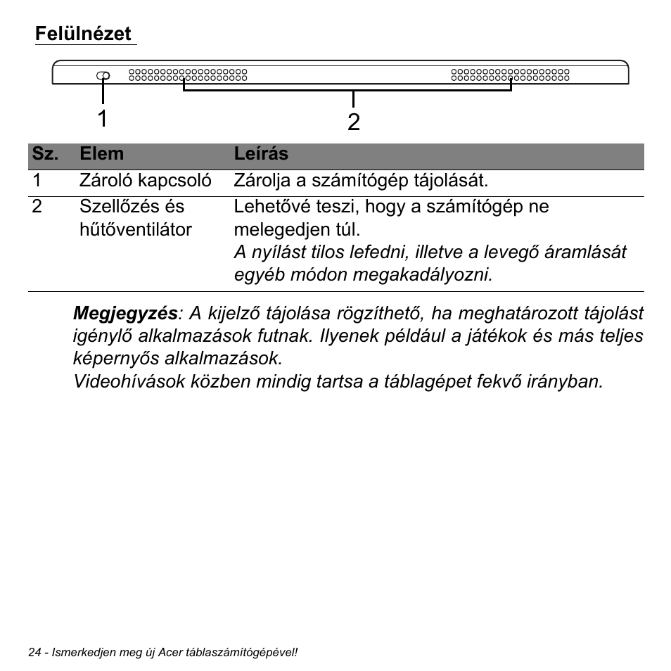 Felülnézet | Acer W700 User Manual | Page 1030 / 2286