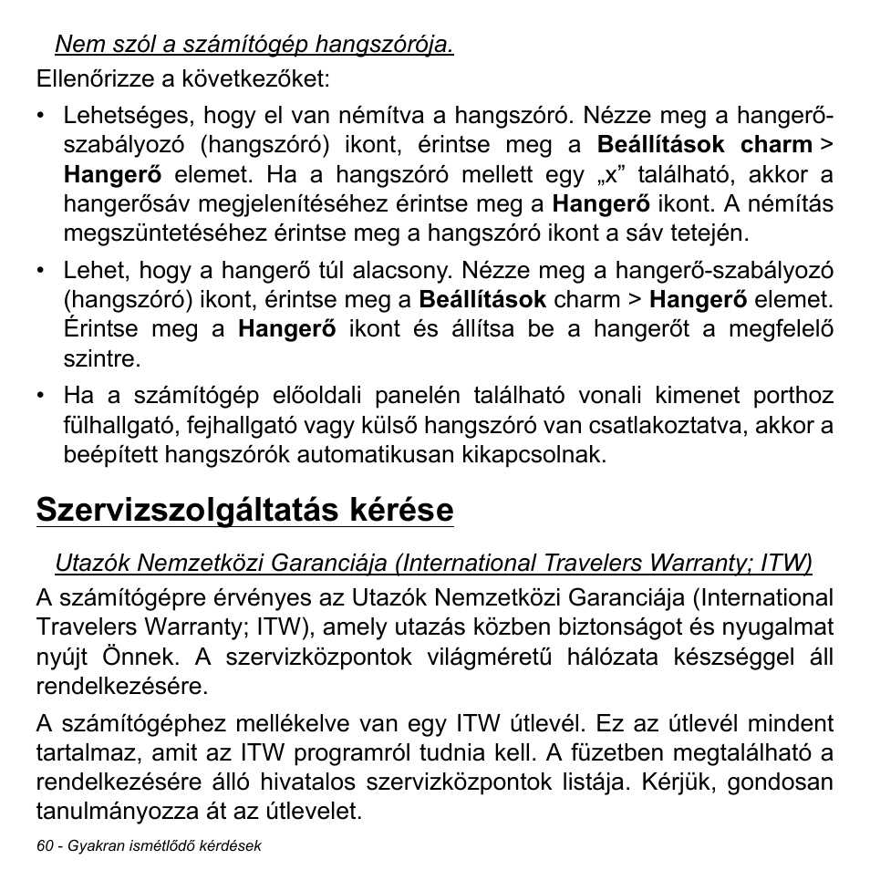 Szervizszolgáltatás kérése | Acer W700 User Manual | Page 1066 / 2286