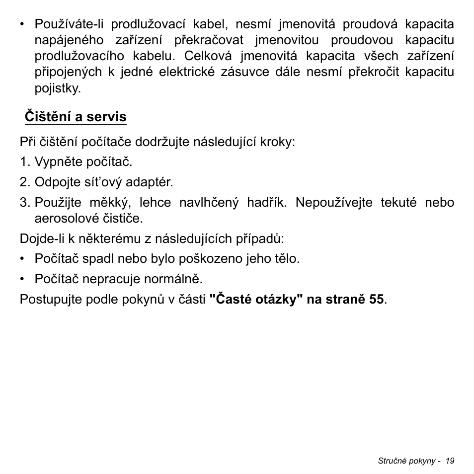 Čištění a servis | Acer W700 User Manual | Page 1103 / 2286