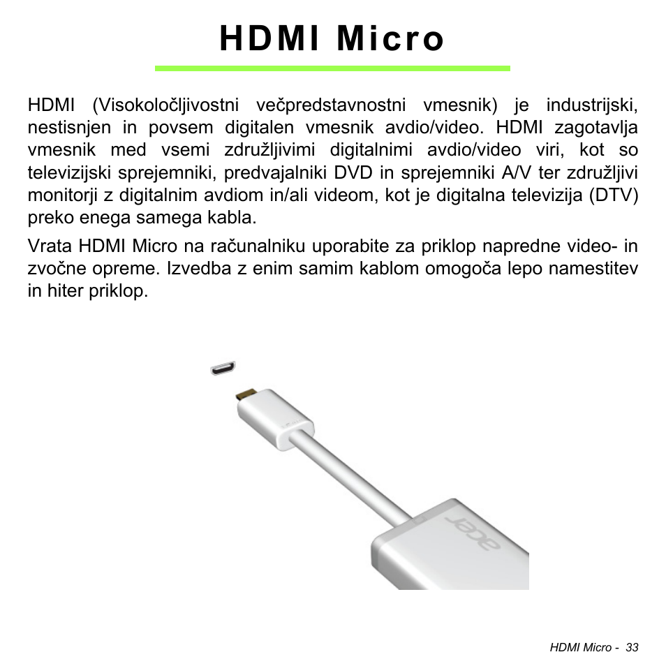 Hdmi micro | Acer W700 User Manual | Page 1267 / 2286