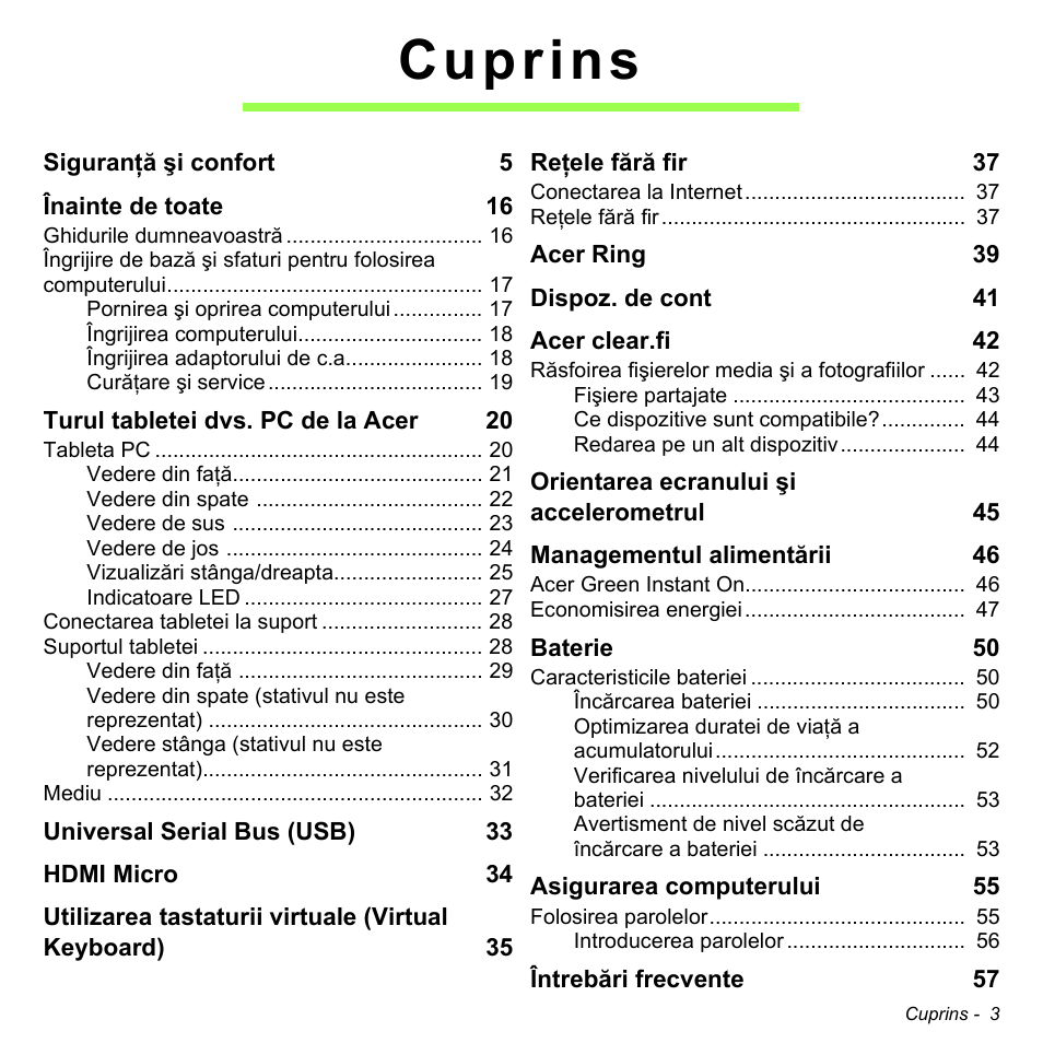 Cuprins | Acer W700 User Manual | Page 1389 / 2286