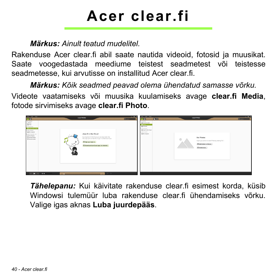 Acer clear.fi | Acer W700 User Manual | Page 1580 / 2286