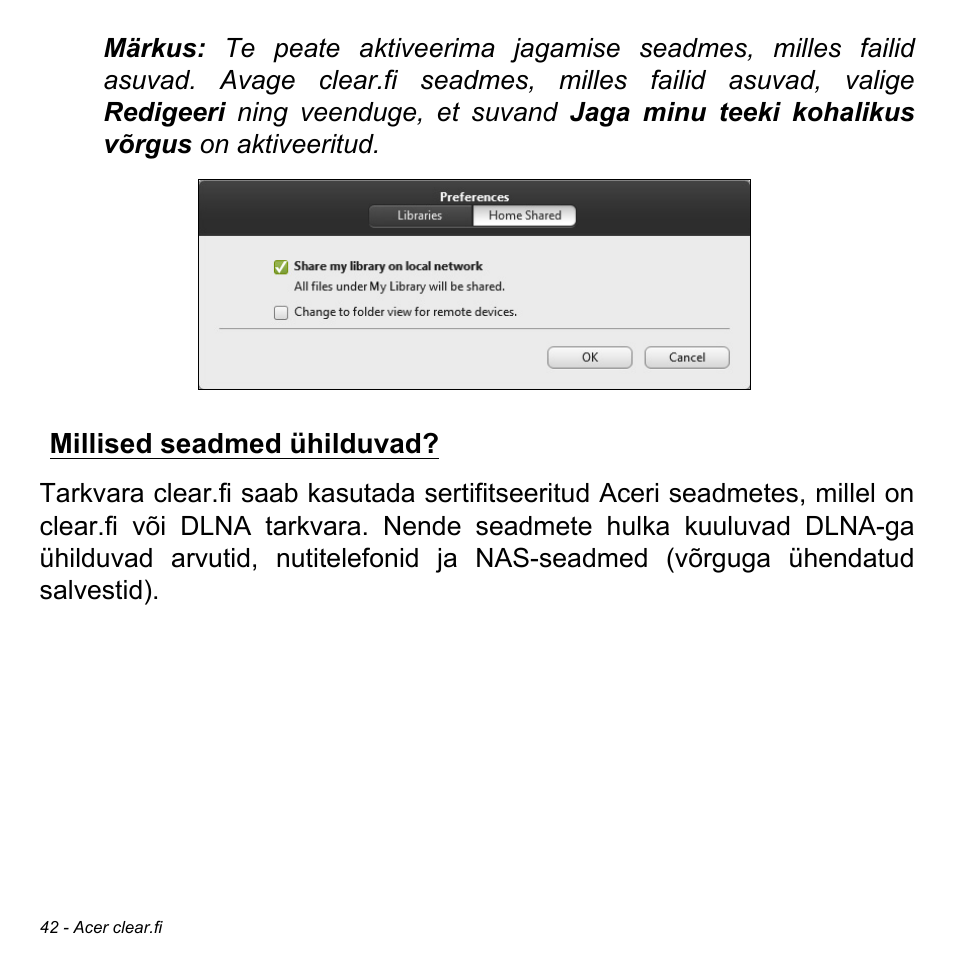 Millised seadmed ühilduvad | Acer W700 User Manual | Page 1582 / 2286