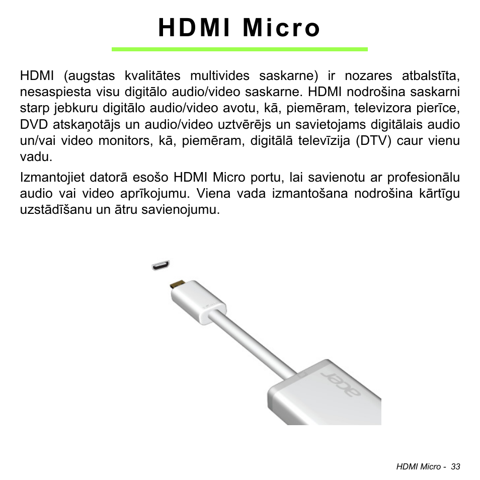 Hdmi micro | Acer W700 User Manual | Page 1647 / 2286