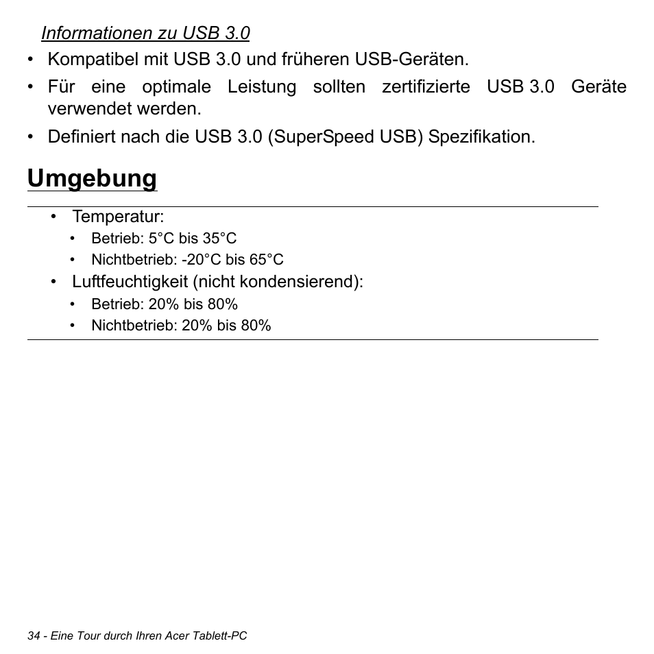 Umgebung | Acer W700 User Manual | Page 188 / 2286