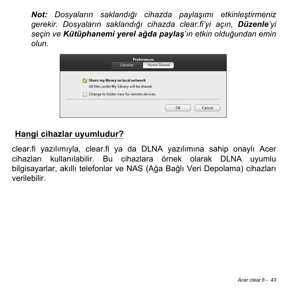 Hangi cihazlar uyumludur | Acer W700 User Manual | Page 1895 / 2286