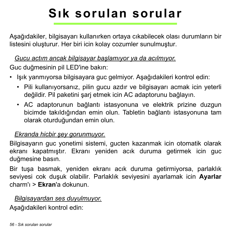 Sık sorulan sorular | Acer W700 User Manual | Page 1908 / 2286