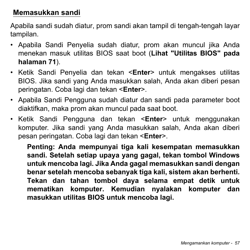 Memasukkan sandi | Acer W700 User Manual | Page 2191 / 2286