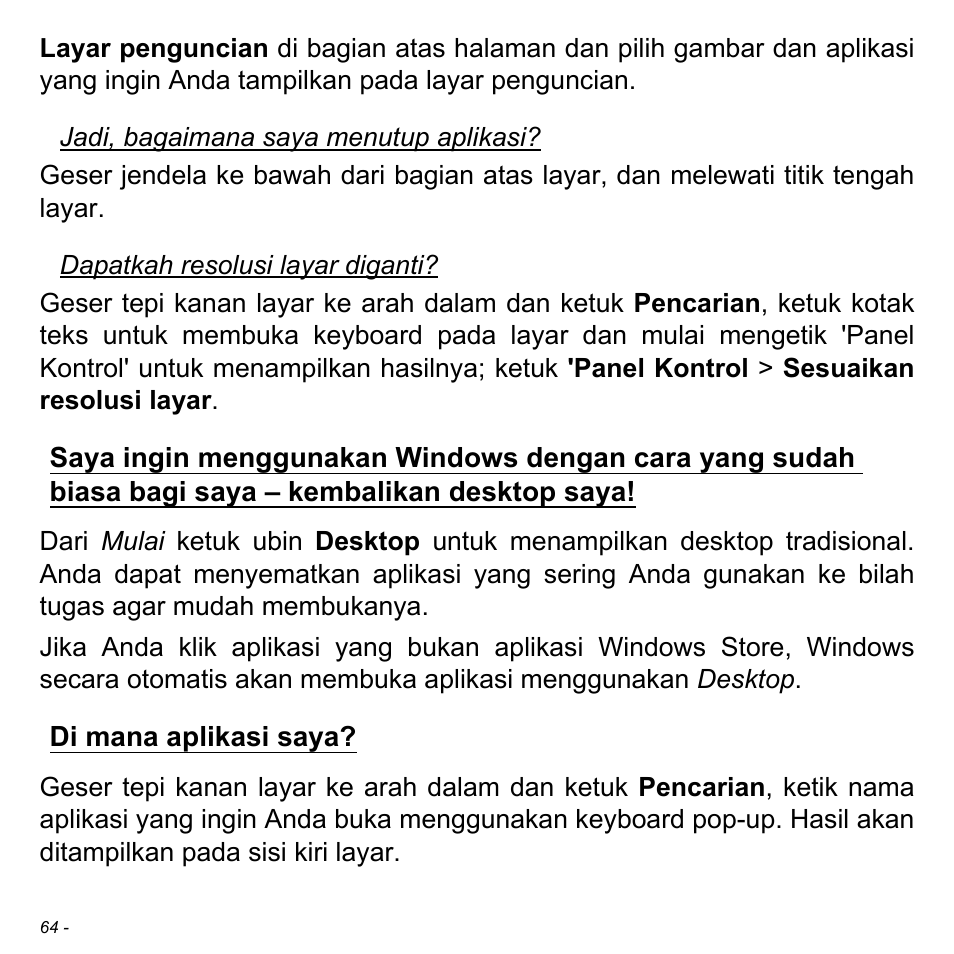 Di mana aplikasi saya | Acer W700 User Manual | Page 2198 / 2286