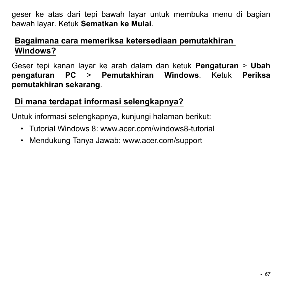 Di mana terdapat informasi selengkapnya | Acer W700 User Manual | Page 2201 / 2286