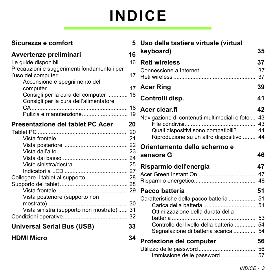 Indice | Acer W700 User Manual | Page 239 / 2286