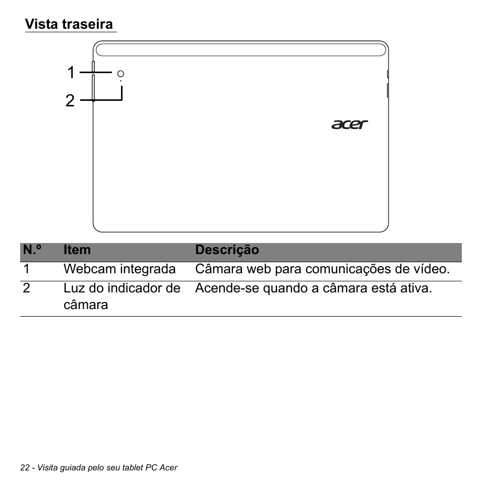 Vista traseira | Acer W700 User Manual | Page 414 / 2286