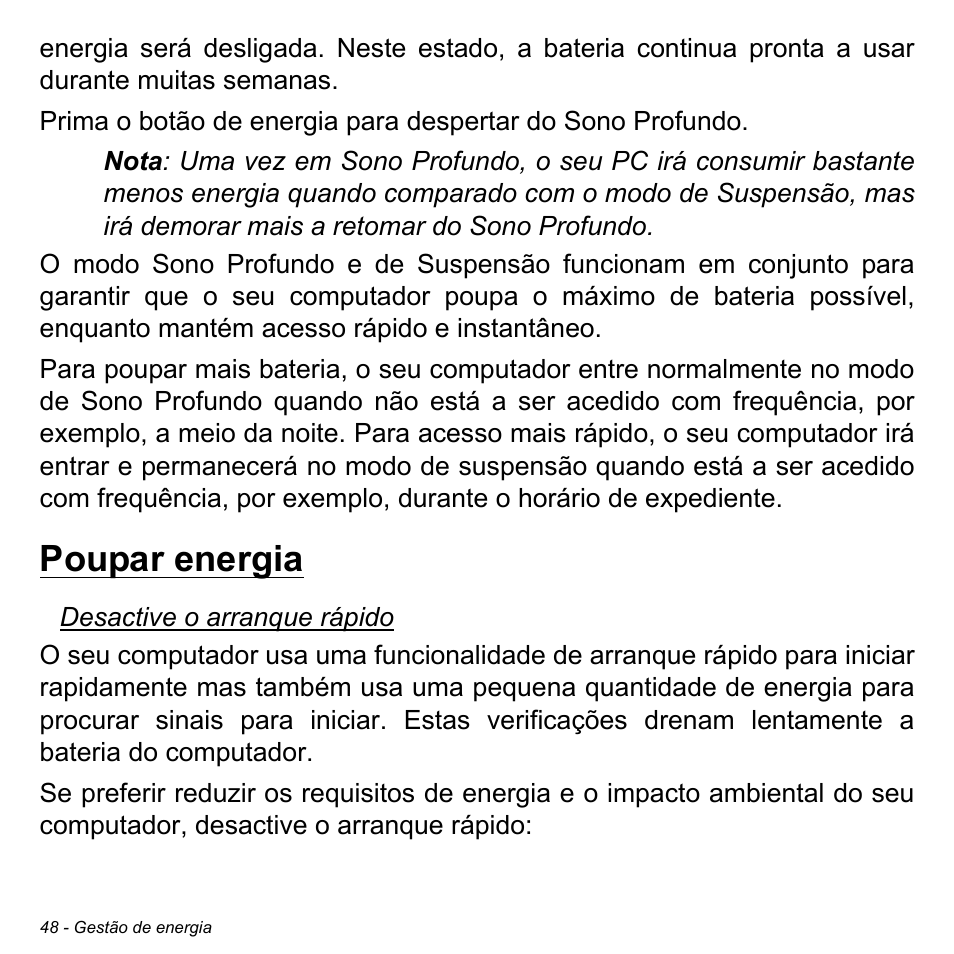 Poupar energia | Acer W700 User Manual | Page 440 / 2286