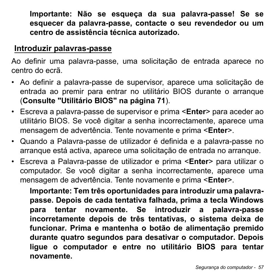 Introduzir palavras-passe | Acer W700 User Manual | Page 449 / 2286