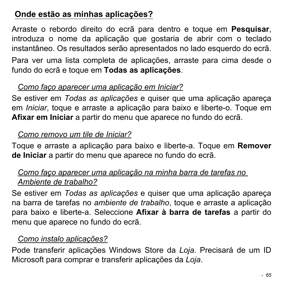 Onde estão as minhas aplicações | Acer W700 User Manual | Page 457 / 2286