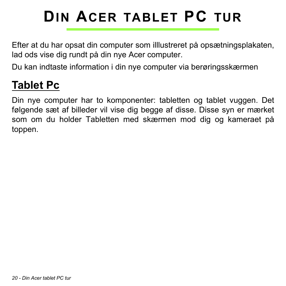 Din acer tablet pc tur, Tablet pc | Acer W700 User Manual | Page 640 / 2286