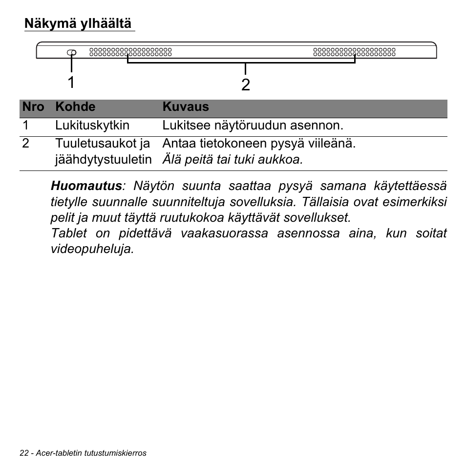 Näkymä ylhäältä | Acer W700 User Manual | Page 790 / 2286