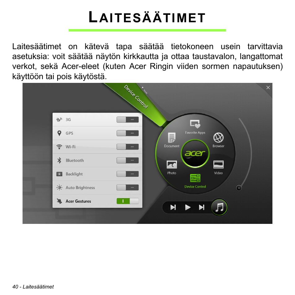 Laitesäätimet, Aitesäätimet | Acer W700 User Manual | Page 808 / 2286