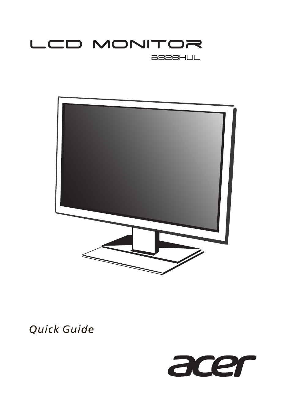 Lcd monitor | Acer B326HUL User Manual | Page 33 / 78