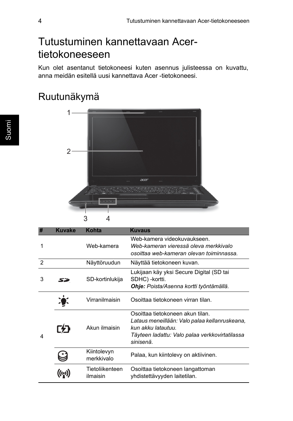 Tutustuminen kannettavaan acer- tietokoneeseen, Ruutunäkymä | Acer Aspire E1-451G User Manual | Page 110 / 306