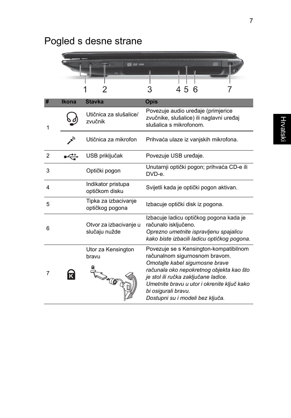 Pogled s desne strane | Acer Aspire E1-451G User Manual | Page 183 / 306
