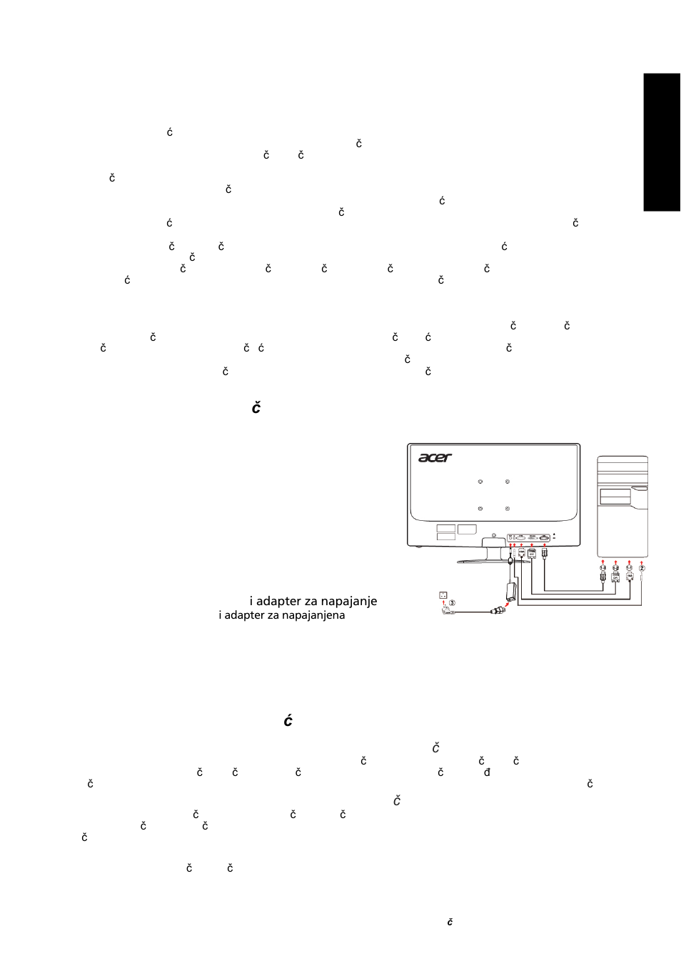 Sigurnosne upute, Hr va tski, Detalji o radu | Acer GN246HL User Manual | Page 2 / 40