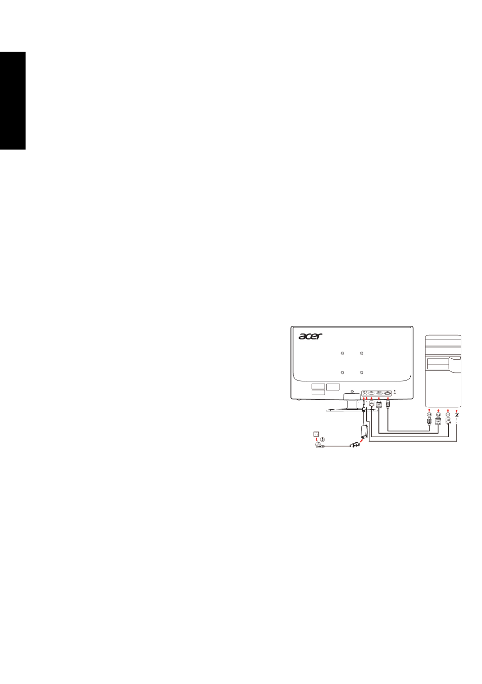 Petunjuk keselamatan, Bah as a ind on es ia, Rincian pengoperasian | Acer GN246HL User Manual | Page 21 / 40