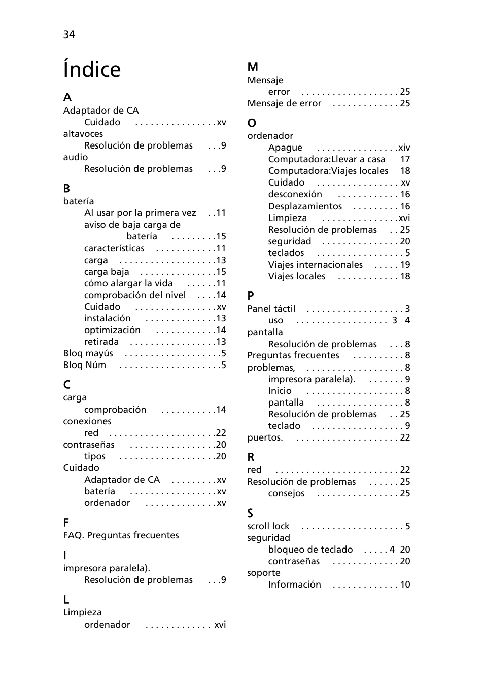 Índice | Acer AOD255E User Manual | Page 260 / 1454