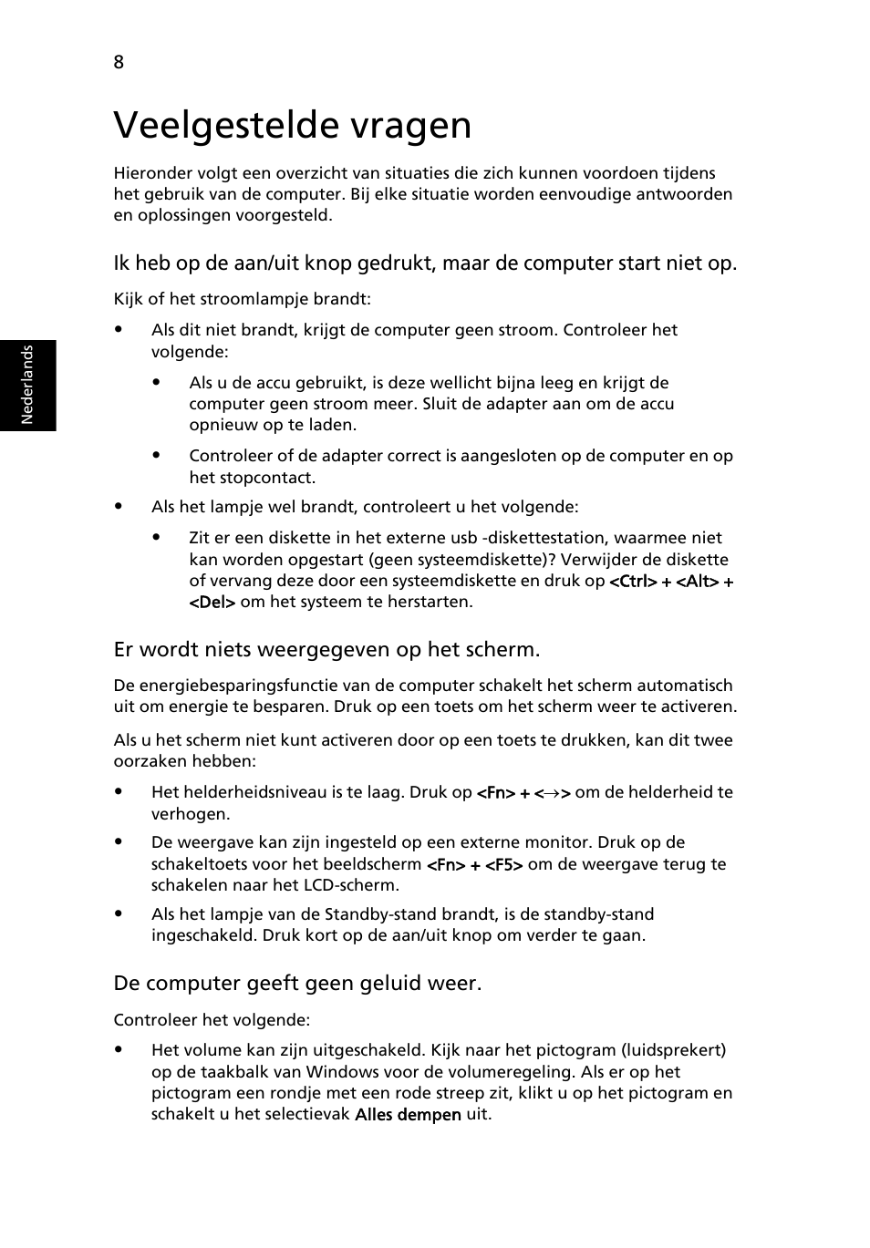 Veelgestelde vragen | Acer AOD255E User Manual | Page 340 / 1454