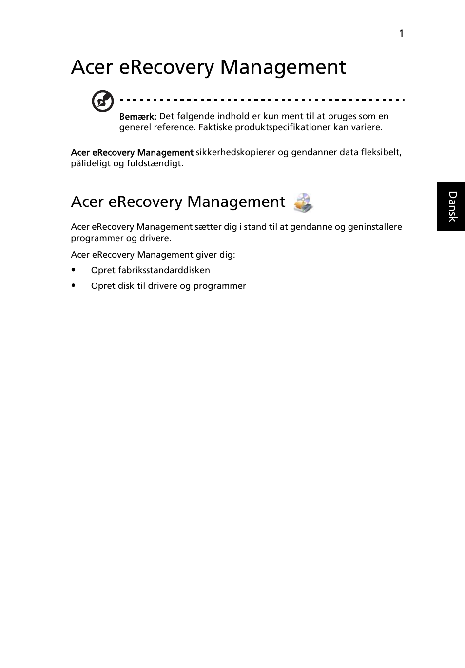 Acer erecovery management | Acer AOD255E User Manual | Page 429 / 1454