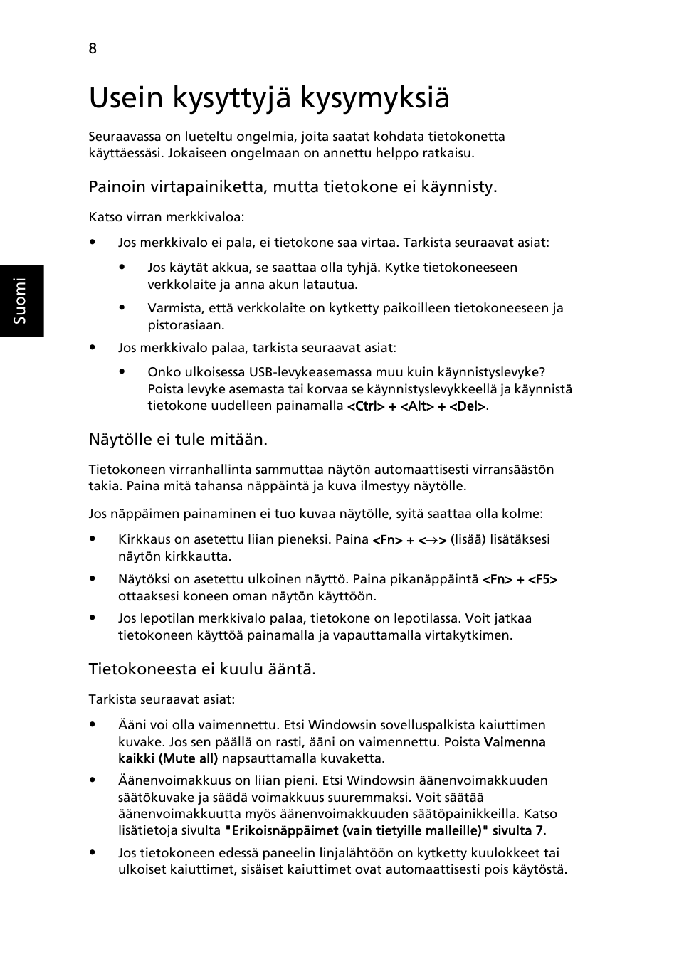 Usein kysyttyjä kysymyksiä | Acer AOD255E User Manual | Page 534 / 1454