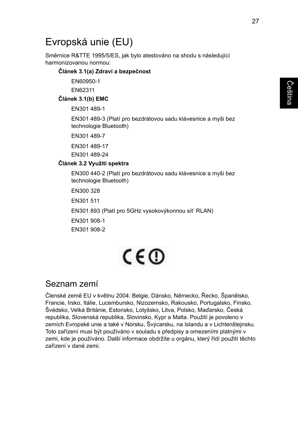 Evropská unie (eu), Seznam zemí | Acer AOD255E User Manual | Page 757 / 1454