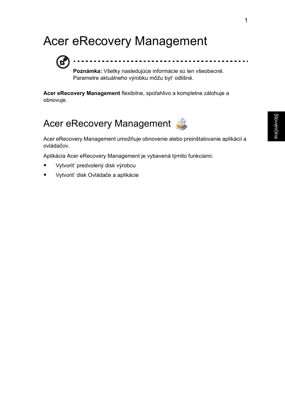 Acer erecovery management | Acer AOD255E User Manual | Page 779 / 1454