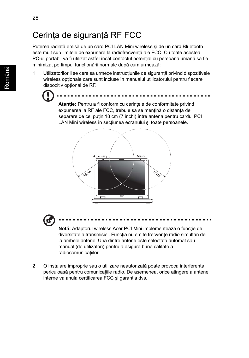 Cerinţa de siguranţă rf fcc | Acer AOD255E User Manual | Page 950 / 1454