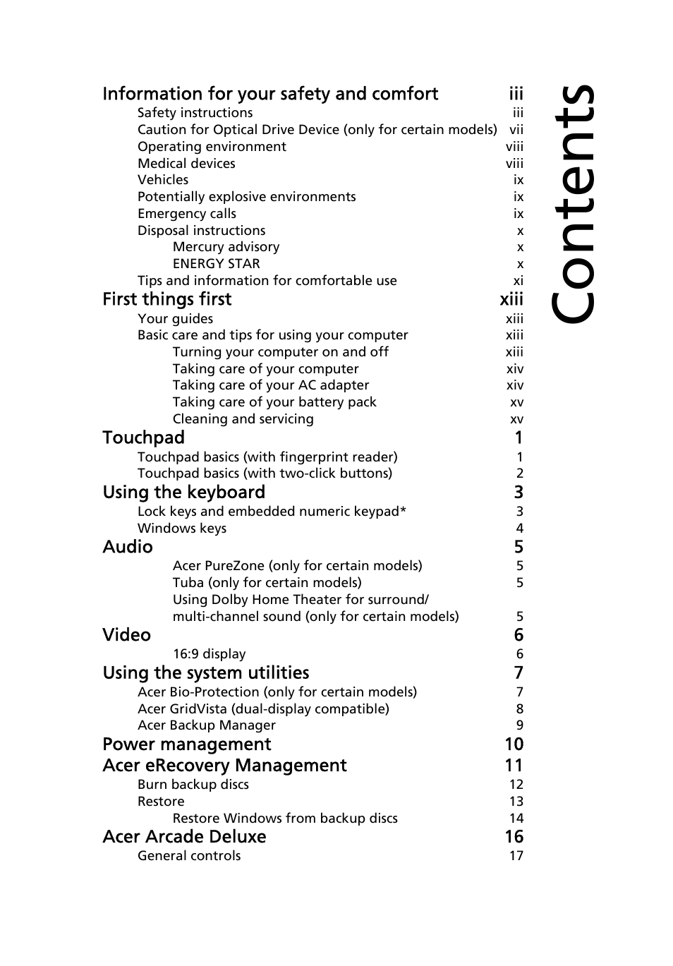 Acer Aspire Series User Manual | Page 17 / 74