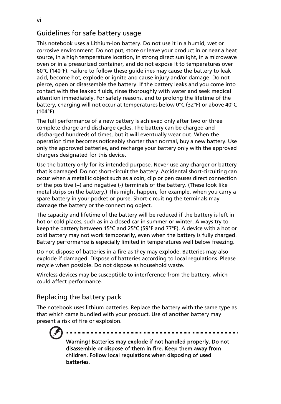 Acer Aspire Series (Generic User Guide) User Manual | Page 6 / 76