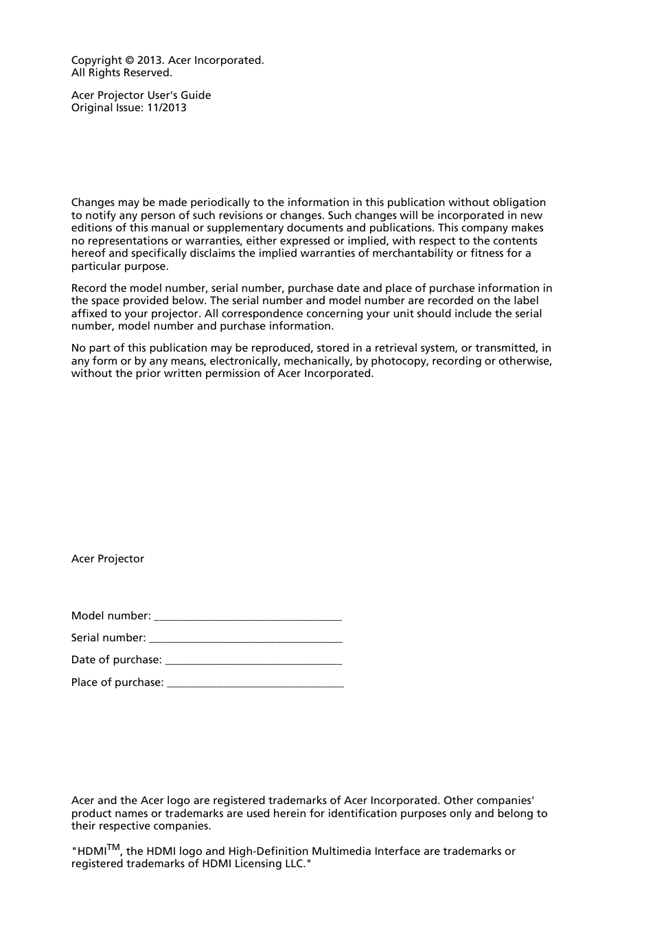 Acer X1173 User Manual | Page 2 / 58