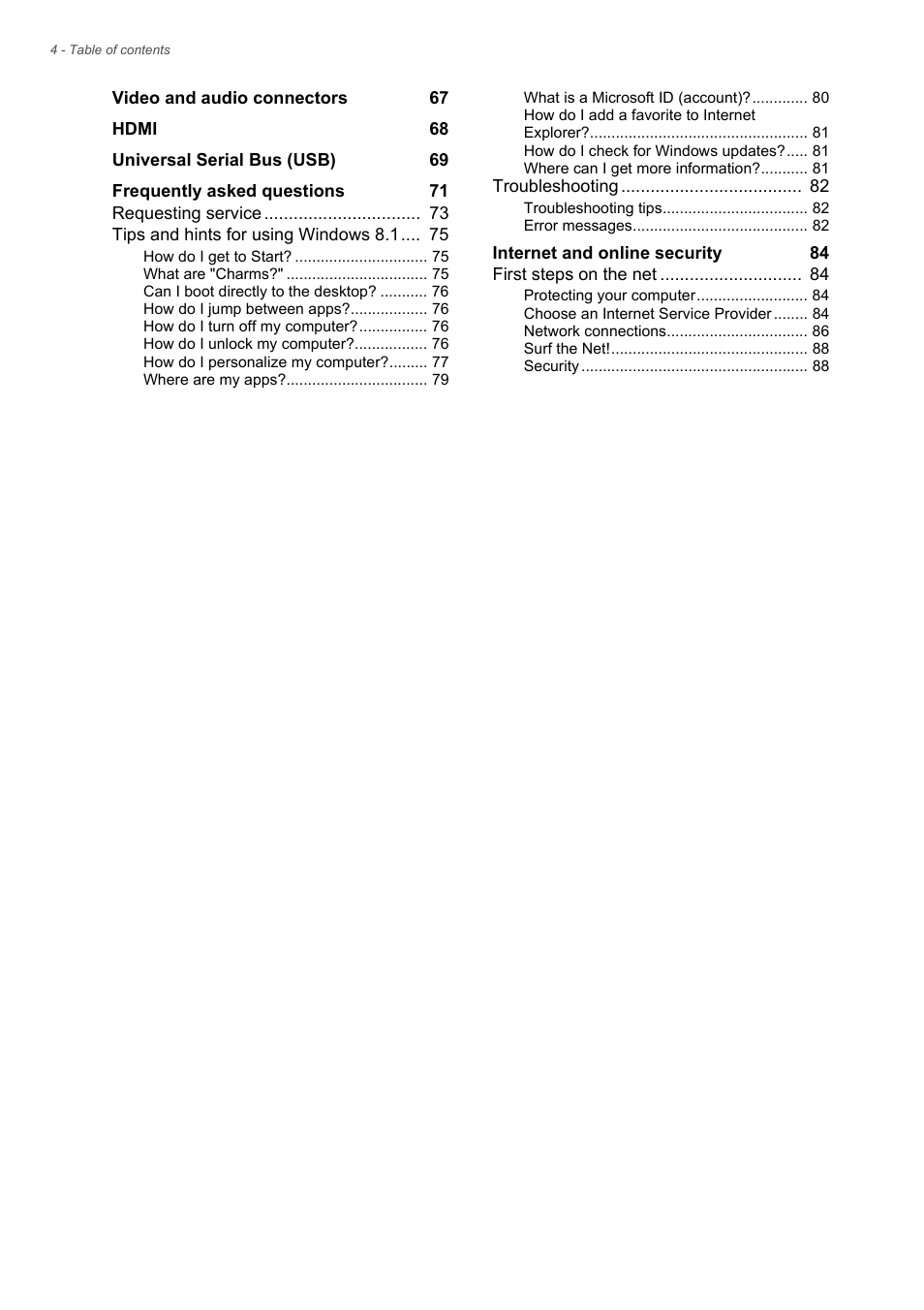 Acer Aspire V7-481P User Manual | Page 4 / 94