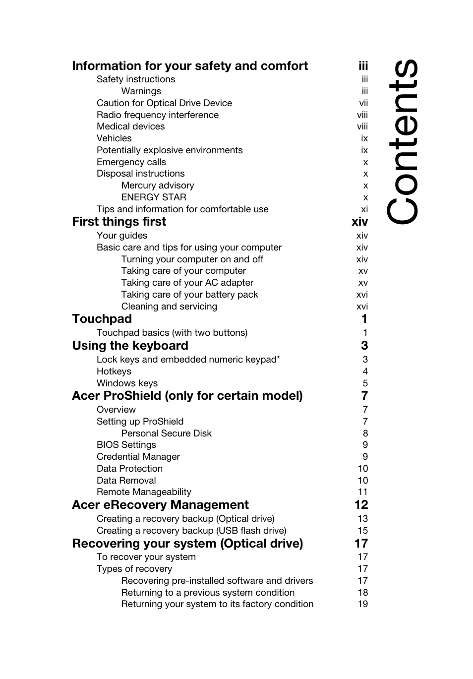 Acer TravelMate 8481T User Manual | Page 17 / 76