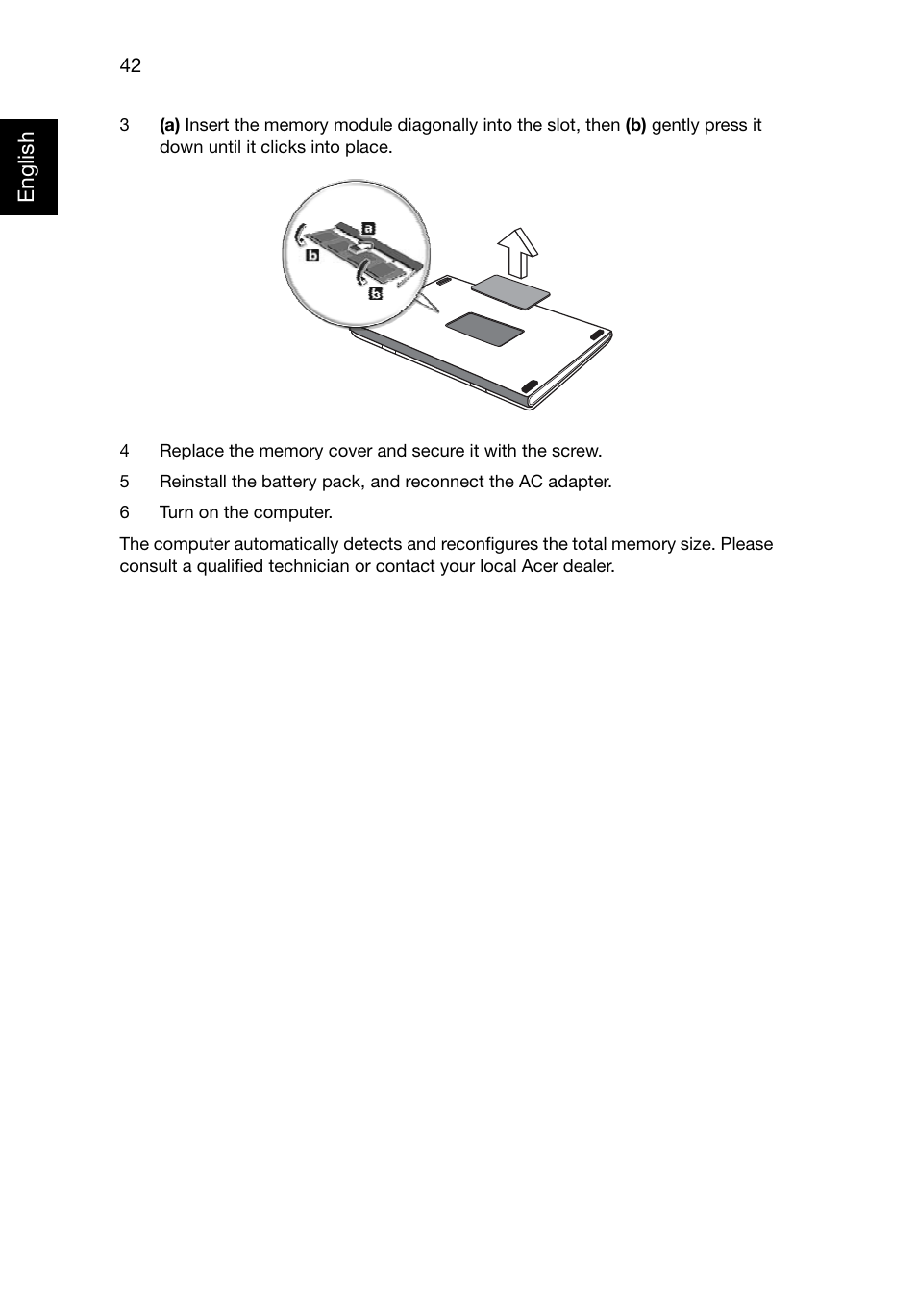 English | Acer TravelMate 8481T User Manual | Page 62 / 76