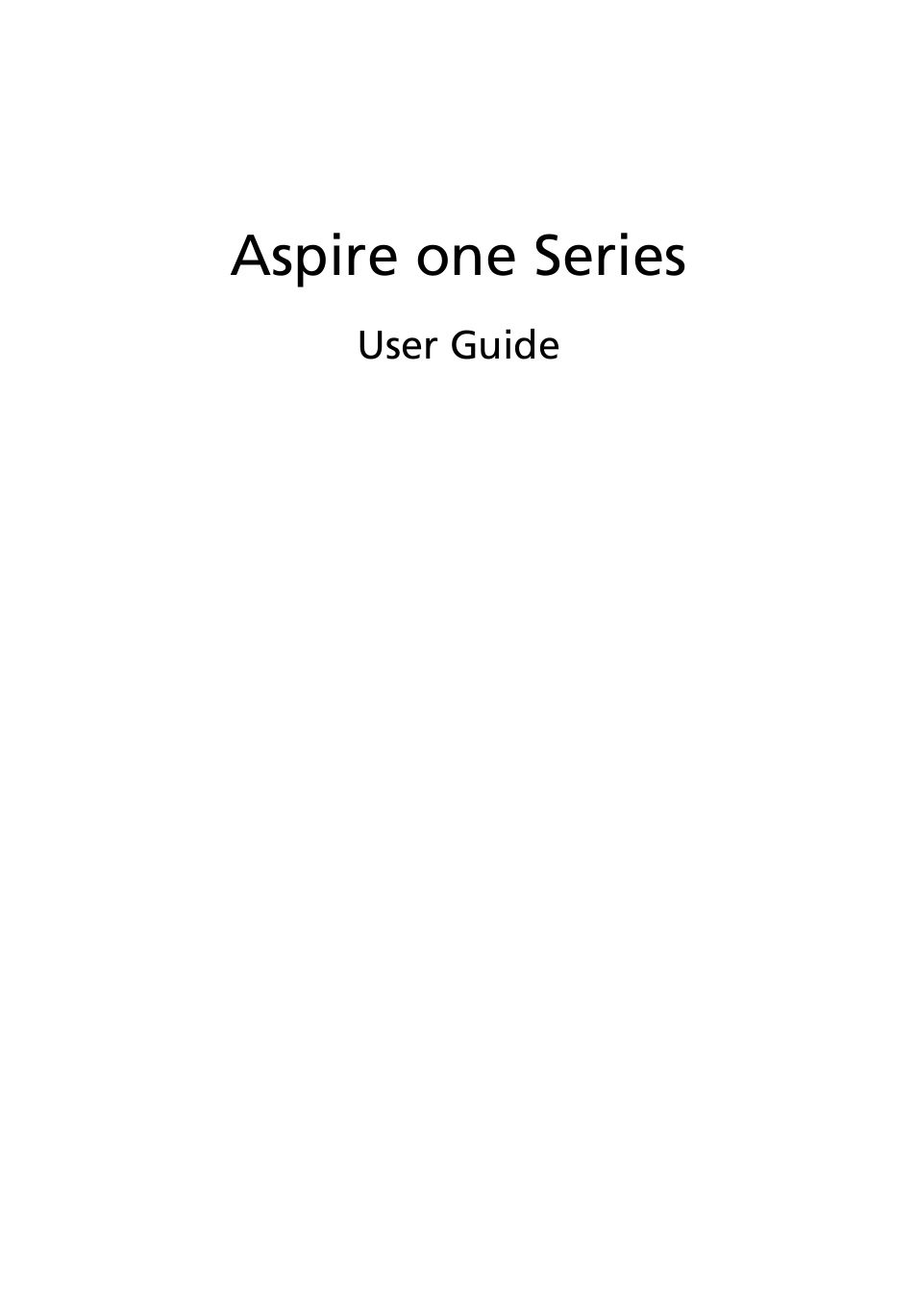 Acer AO533 User Manual | 52 pages